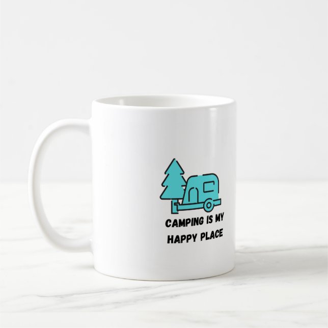 Camping is My Happy Place  Coffee Mug (Left)