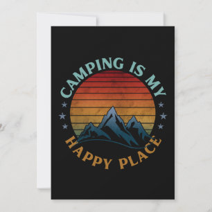 CAMPING IS MY HAPPY PLACE HOLIDAY CARD