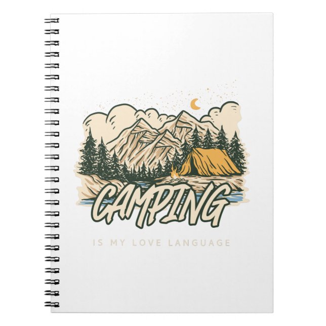 Camping Is My Love Language  Notebook (Front)
