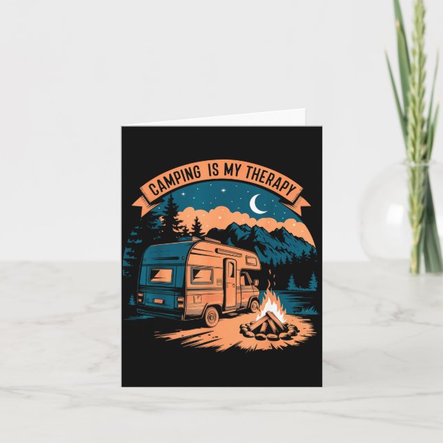 Camping is my therapy  card (Front)