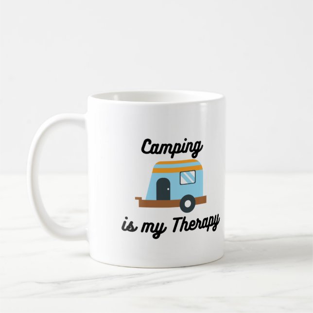 Camping is My Therapy Coffee Mug (Left)