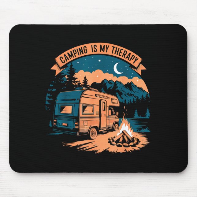 Camping is my therapy  mouse pad (Front)