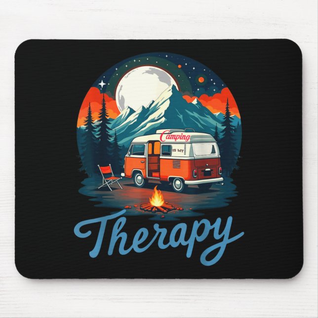Camping is my therapy  mouse pad (Front)