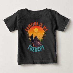 Camping is my therapy outdoor vacation gift baby T-Shirt
