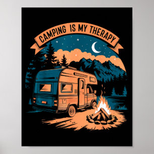 Camping is my therapy  poster