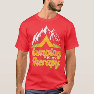 Camping Is My Therapy Retro Vintage Hiking And T-Shirt