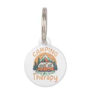 Camping Is My Therapy Summer Vacation Family Pet Tag