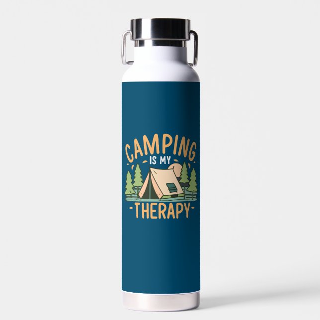 Camping Is My Therapy Water Bottle (Front)