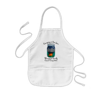 Camping is Our Jam Tent and Mountains in Jar Kids Apron