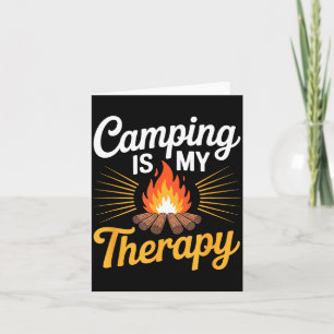 Camping is therapy camp camper outdoor adventure card