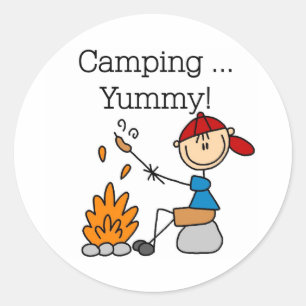 Camping is Yummy Classic Round Sticker