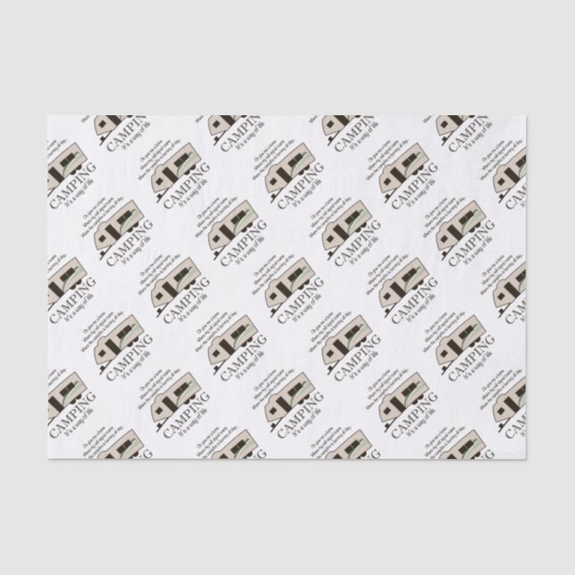 Camping: It's A Way of Life Tissue Paper (Front)