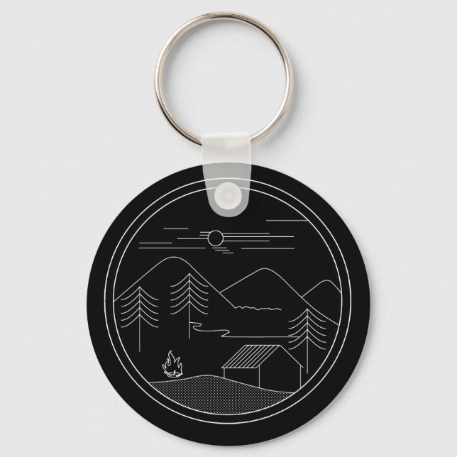 camping,  keychain (Front)