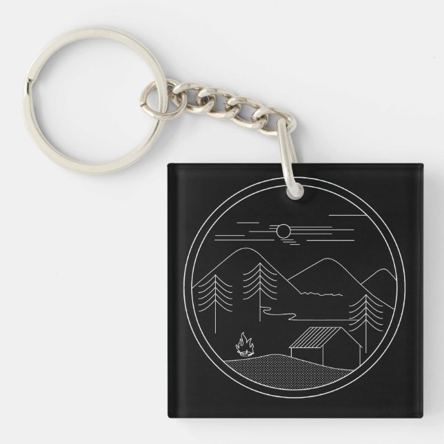 camping,  keychain (Front)