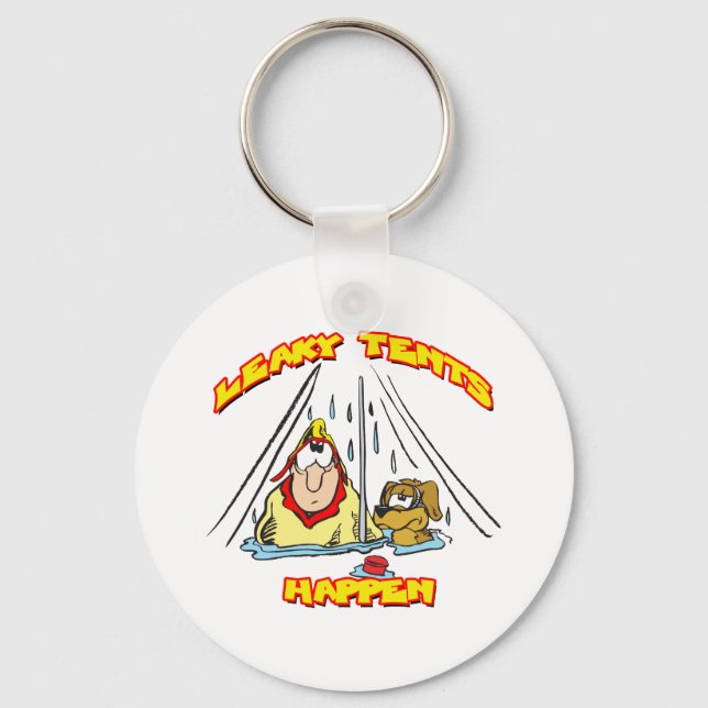 Camping-LeakyTents Keychain (Front)