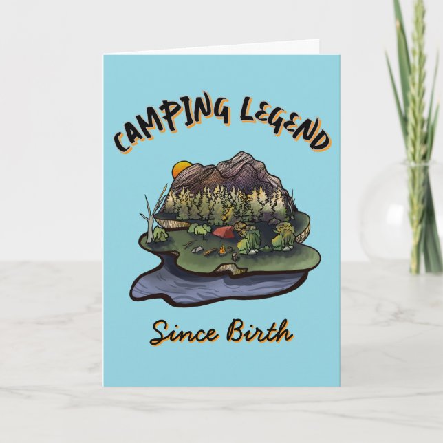 Camping Legend Birthday Card (Front)