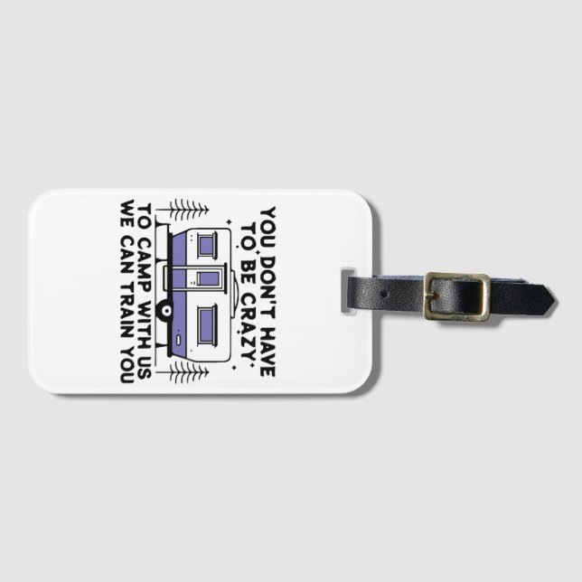 Camping Legend Since Forever Luggage Tag (Front Horizontal)