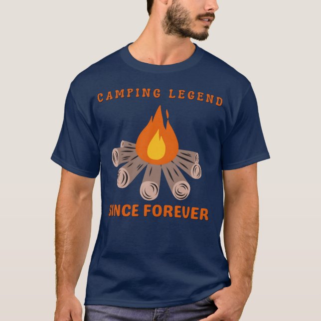 camping legend since forever shirt retro (Front)