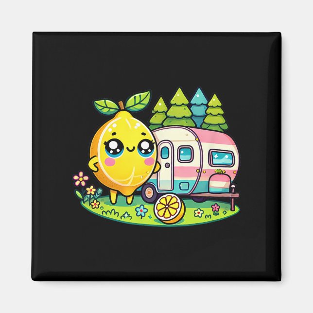 Camping Lemon  Magnet (Front)