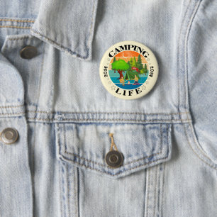 Camping Life 2 Inch Round Button