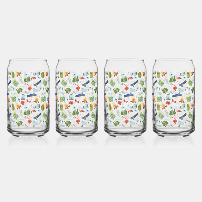 Camping Life Can Glass (Front)
