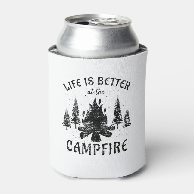 Camping - Life Is Better By The Campfire Can Cooler (Can Front)