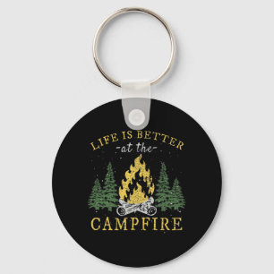 Camping - Life Is Better By The Campfire Keychain