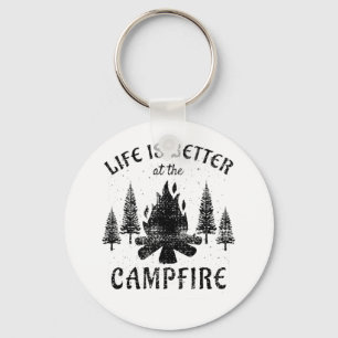 Camping - Life Is Better By The Campfire Keychain