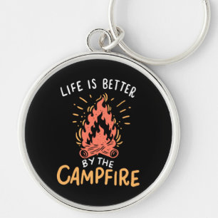 Camping - Life Is Better By The Campfire Keychain