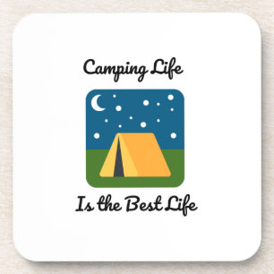 Camping Life is the Best Life on a  Coaster