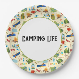 Camping Life Paper Plate