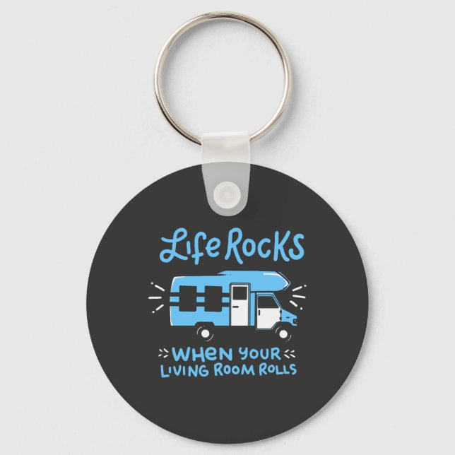 Camping - Life Rocks Keychain (Front)