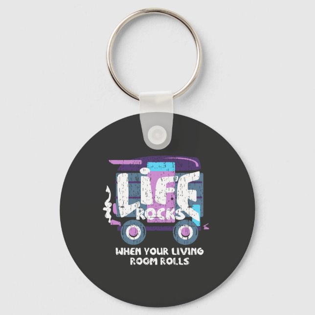 Camping - Life Rocks Keychain (Front)