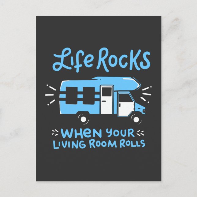 Camping - Life Rocks Postcard (Front)