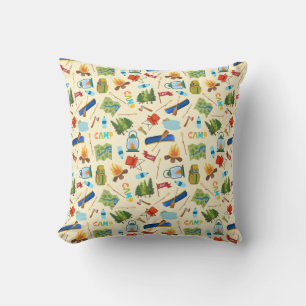 Camping Life Throw Pillow