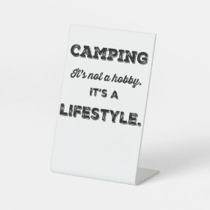 Camping Lifestyle Pedestal Sign