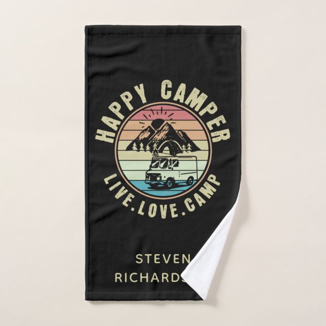 Camping - Live. Amour. Camp extérieur (Serviette à main)