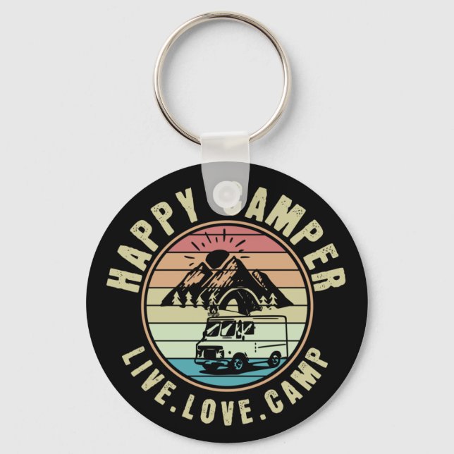 Camping- Live. Love. Camp Outdoors Keychain (Front)