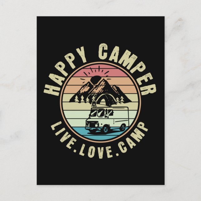 Camping- Live. Love. Camp Outdoors Postcard (Front)