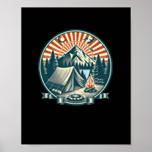 Camping Logo Very Cool Sticker  Poster