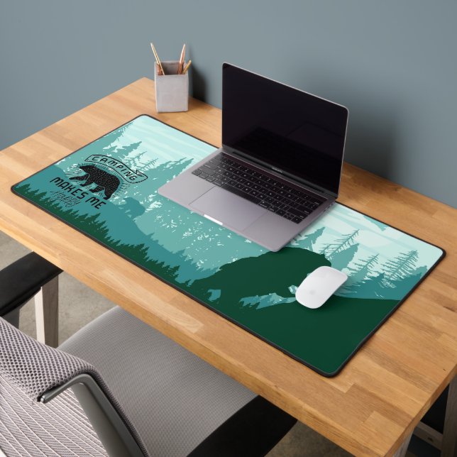 Camping Makes Me Happy  Wilderness Bears Desk Mat (Office 2)