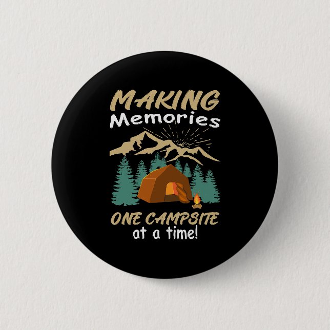 CAMPING Making Memories 2 Inch Round Button (Front)