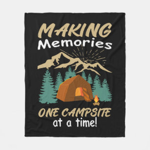 CAMPING Making Memories Fleece Blanket