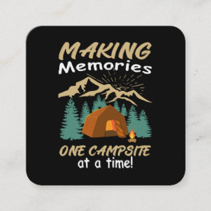 CAMPING Making Memories Square Business Card