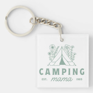 Camping mama mom summer camp mother aesthetic keychain