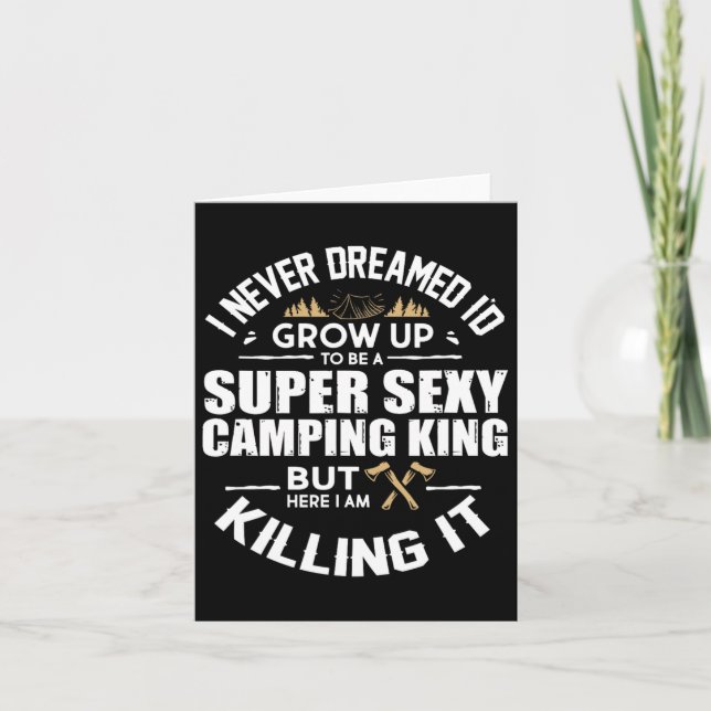Camping Men Camper Rv Camping Vacation Camping Dad Card (Front)