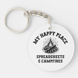 Camping Mode: Off The Grid - Funny Accountant Gift Keychain