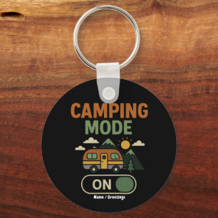Camping Mode On Funny Nature Lover Camper Gift Rv Keychain