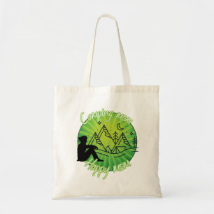 Camping mom - happy mom, cute tote bag for mom