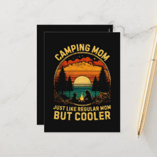 Camping Mom Just Like A Regular Mom Holiday Postcard